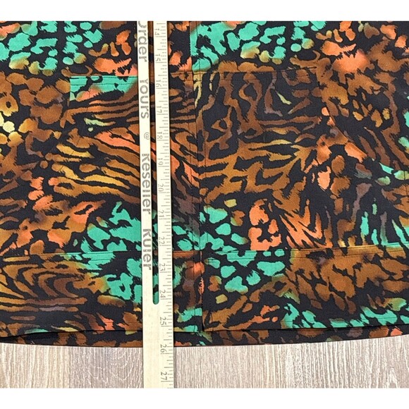 Chicos Zenergy Jacket Size 3 XL Leopard Print Zip Pockets Stretch Brown Green - Picture 5 of 9